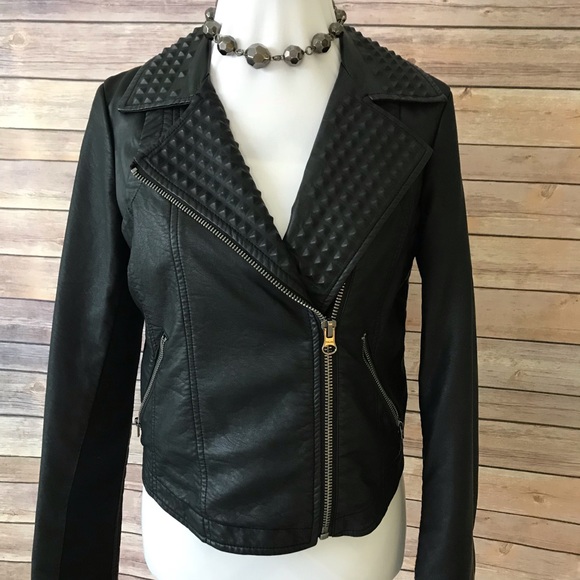 Bar III Jackets & Blazers - BAR III Faux Leather Jacket with Stud like Detail